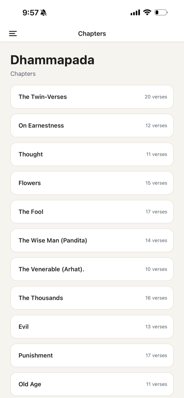 Dhammapada Comics app screenshot